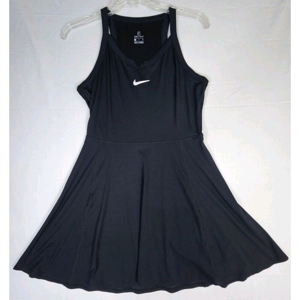 Nike Dress Women's Size Small Black Court Dri-FIT Tennis Flared A-Line